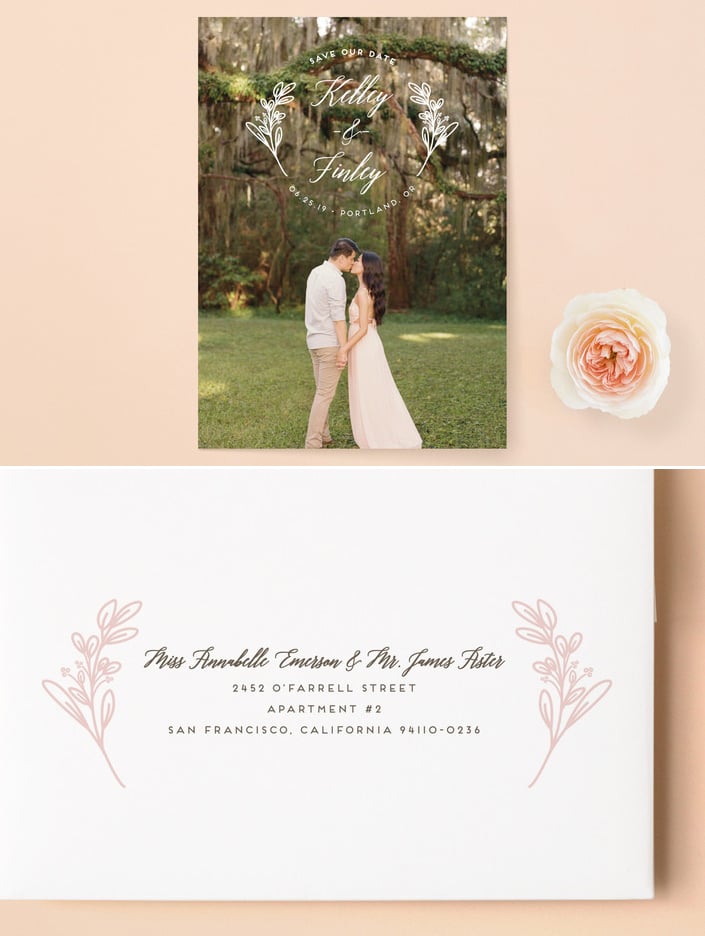 Wildflowers Save the Date From Minted