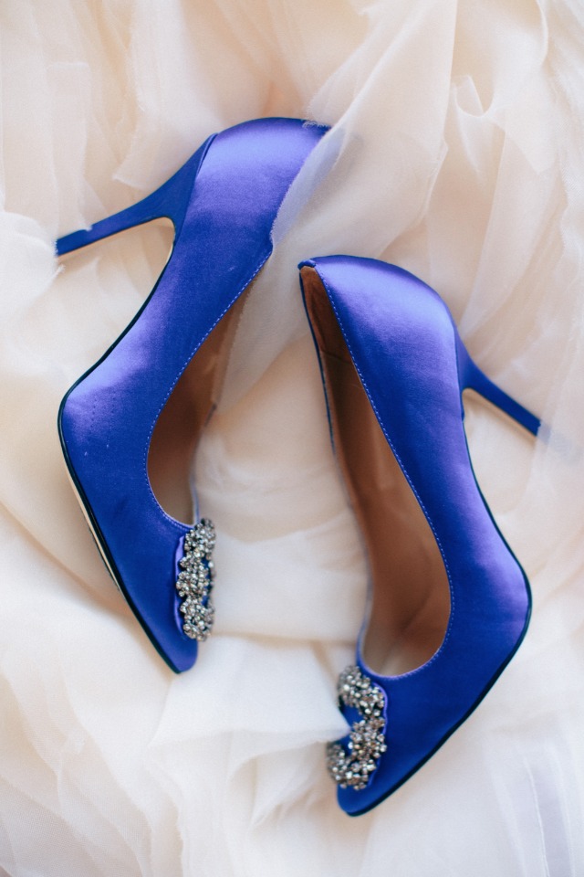 Something blue heels for the bride