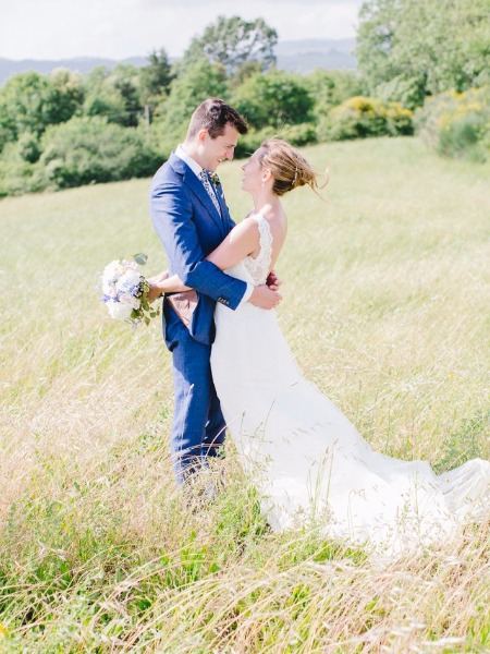 Quaint Little White and Blue Chapel Wedding In Central Italy