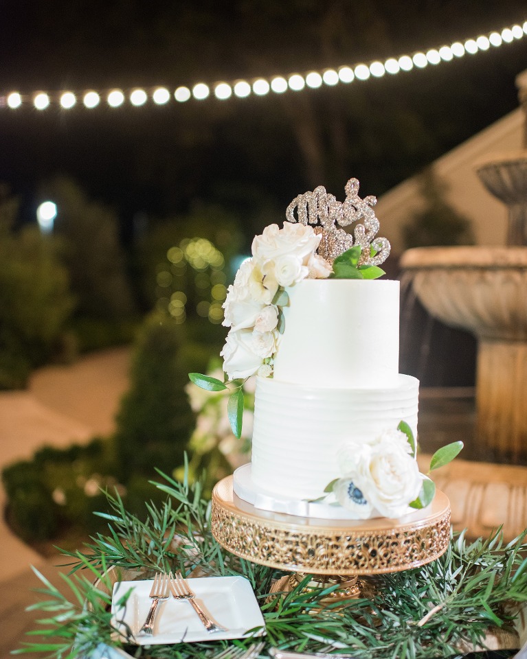 sparkly wedding cake topper