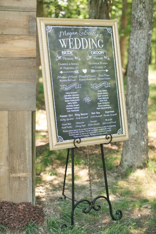 framed wedding program