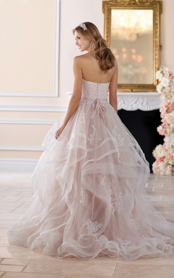blush pink wedding gown by Stella York