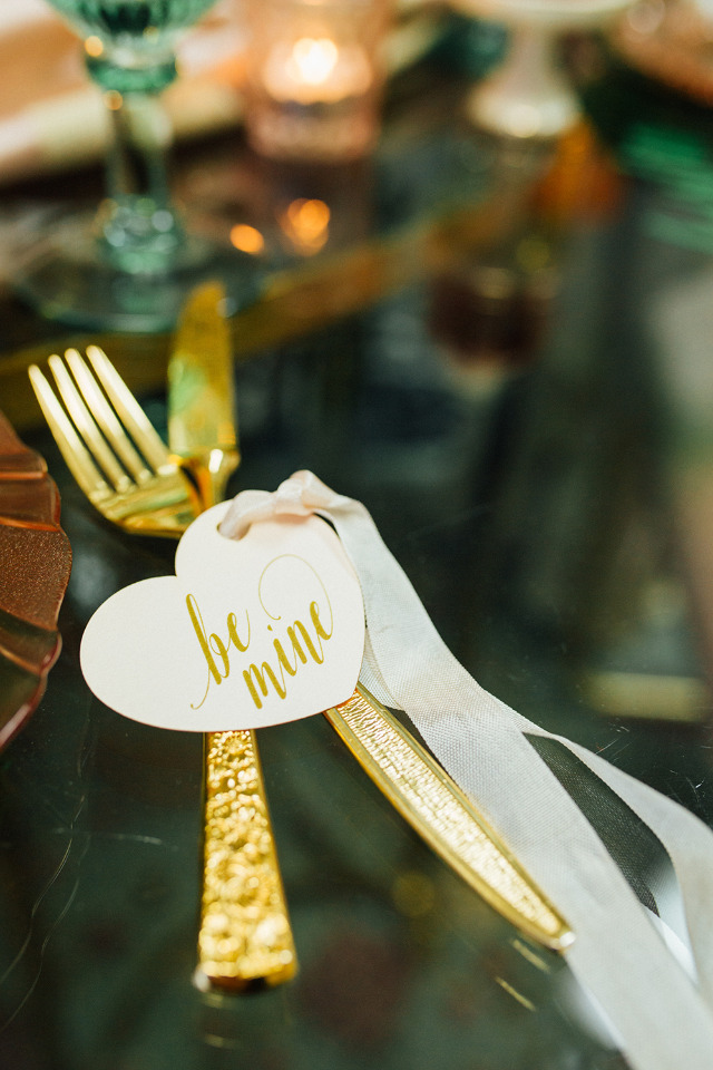 gold wedding cutlery