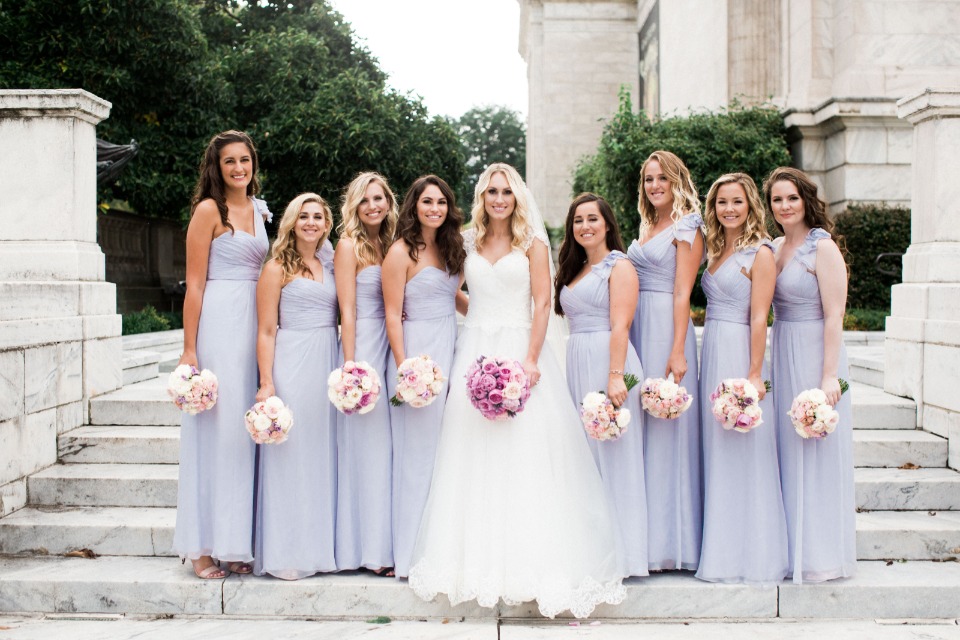 soft purple bridesmaid dresses