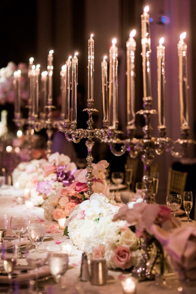 glam wedding table decor