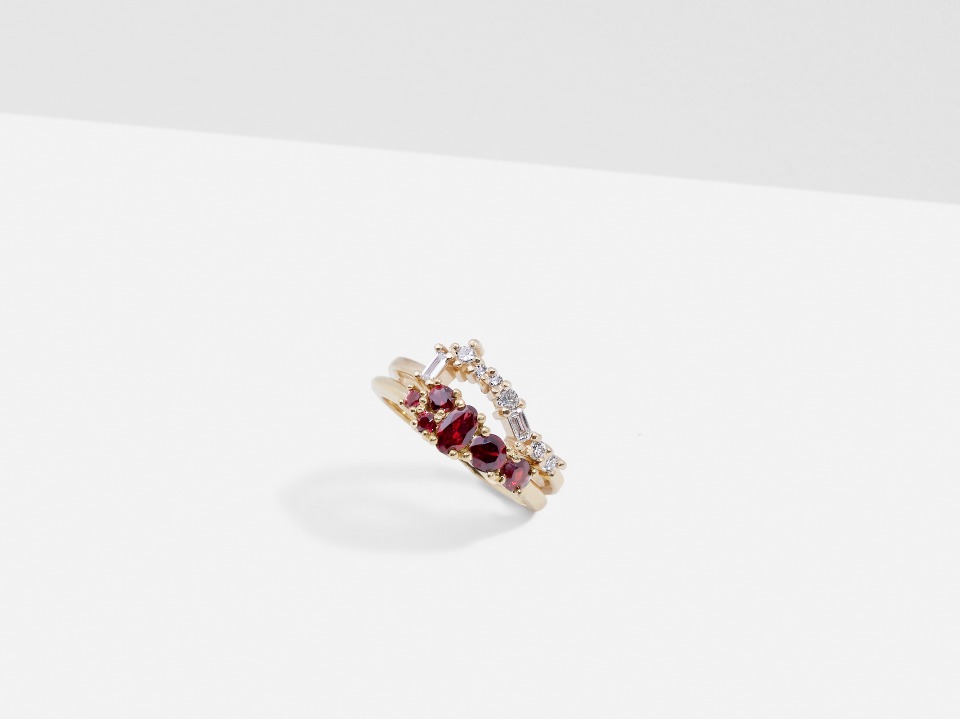 Diamond Cluster band with Garnet Cluster