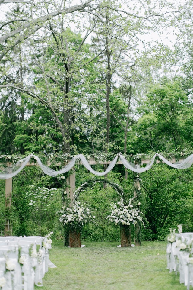 Whimsical outdoor ceremony