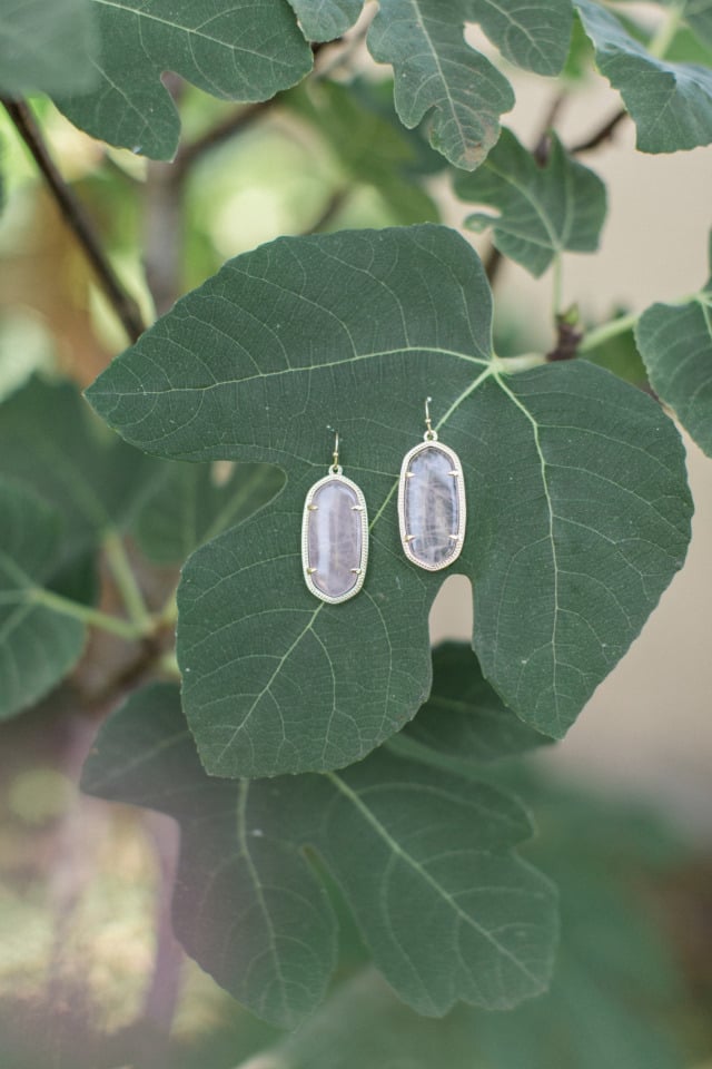 pretty quartz wedding earrings