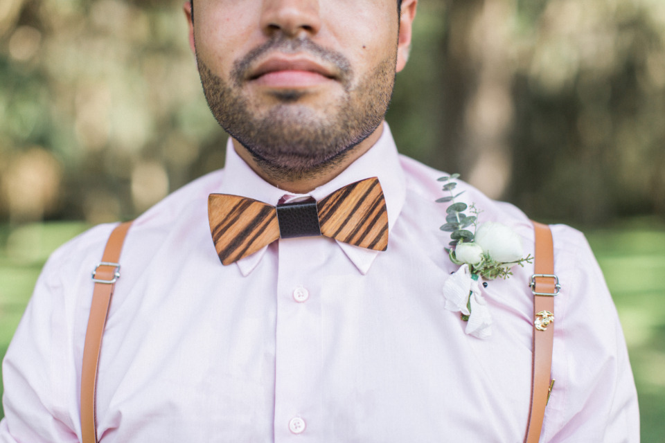 custom wooden wedding bow tie for groomsmen