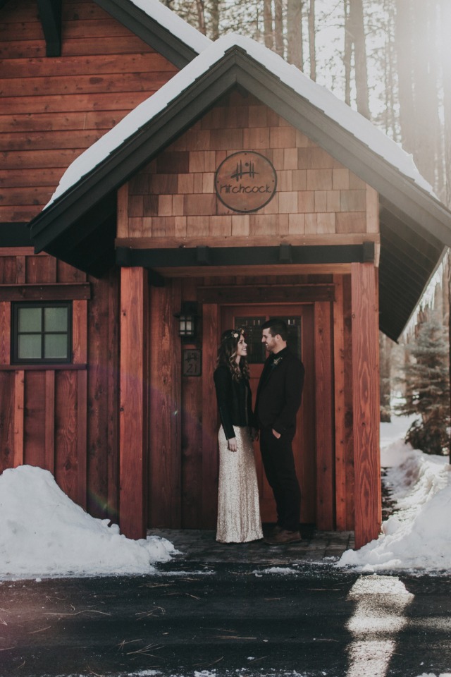 cabin in the snow wedding