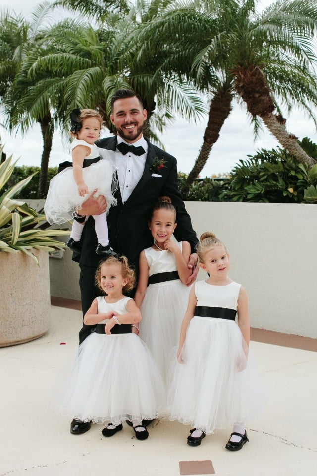 Groom and all the flower girls