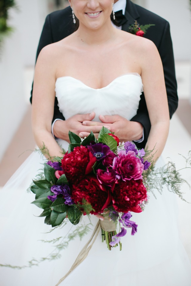 Love this jewel toned bouquet