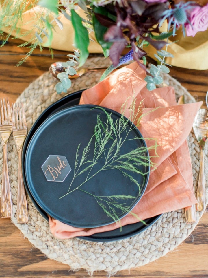 earthy chic place setting