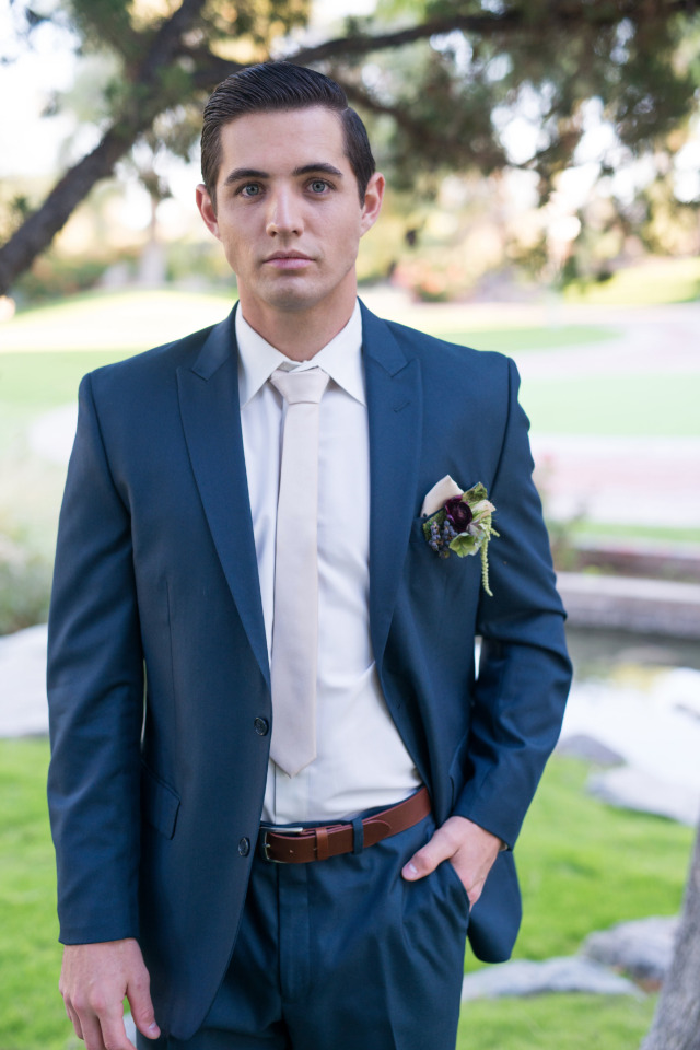 royal blue and white groomsman look
