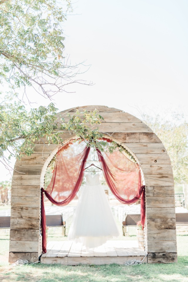 Rustic ceremony arch