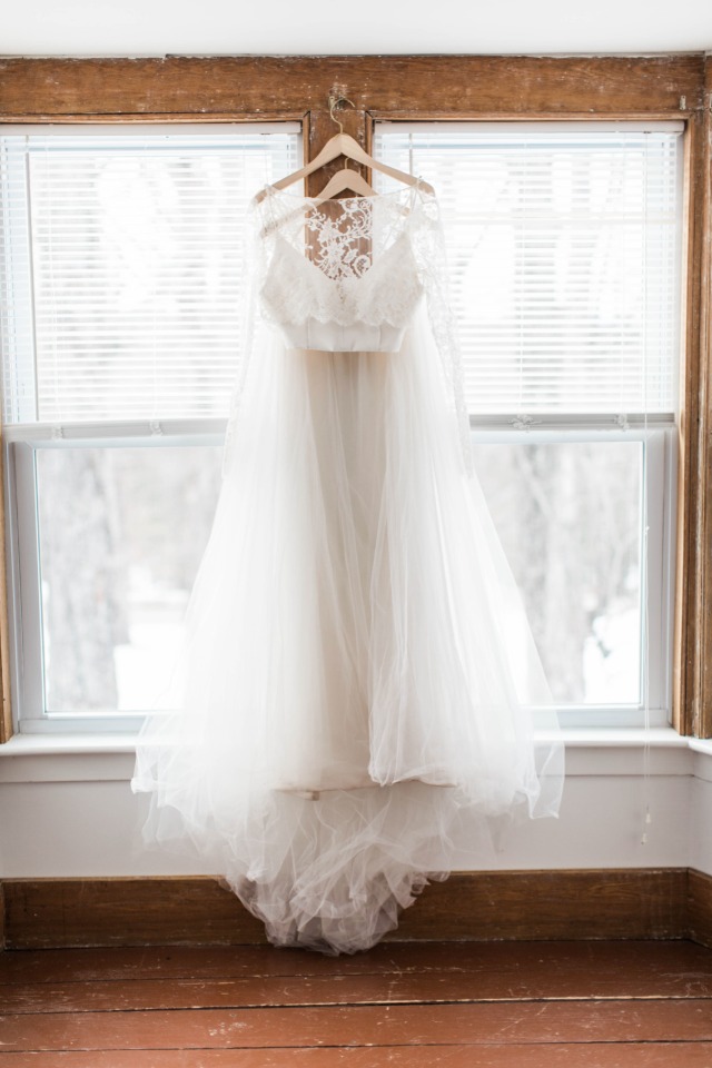 Two piece wedding dress