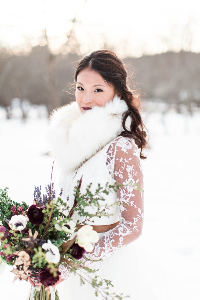 Beautiful winter bride
