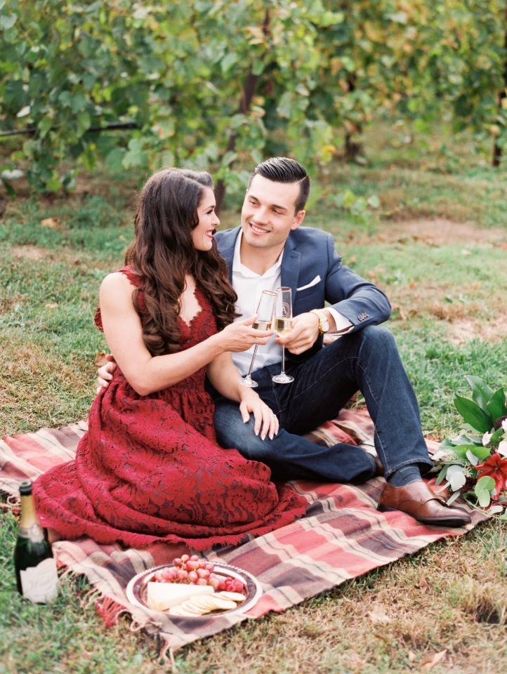 Engagement shoot picnic