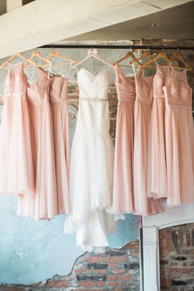 bridesmaid dresses in pink