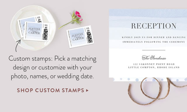 Custom stamps are the perfect finishing touch to your wedding invites from @minted