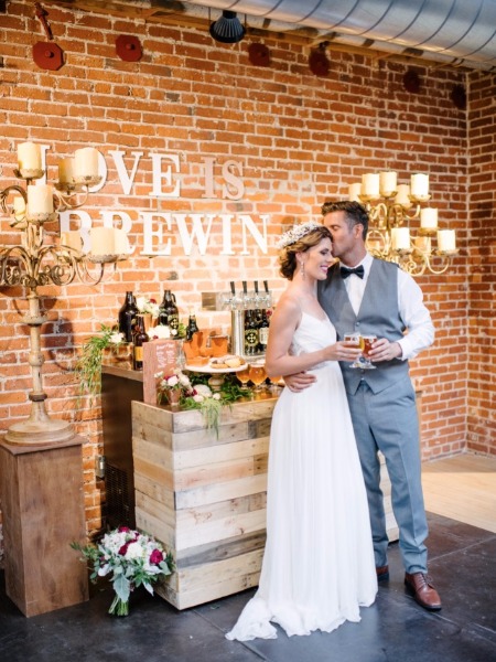 Modern Boho Chic Wedding at The Cellar and Loft at Mission Brewery