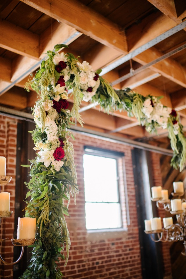 flower garland wedding backdrop arch