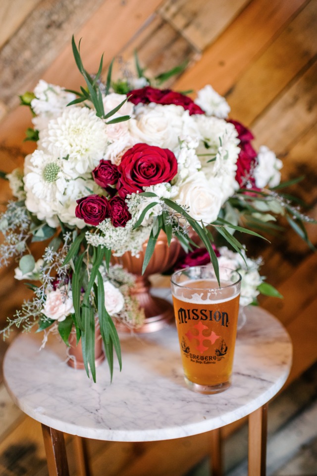 blooms and beer wedding