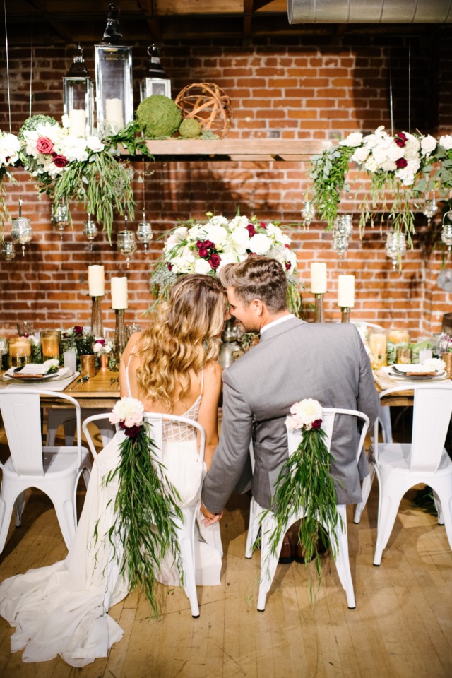 bride and groom seat decor