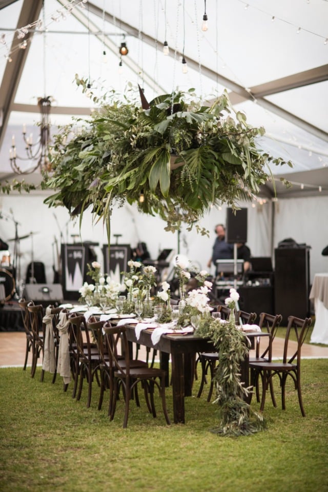 Greenery filled reception