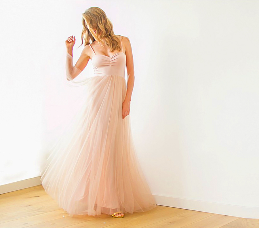 fun and flirty pink ballerina bridesmaid dress
