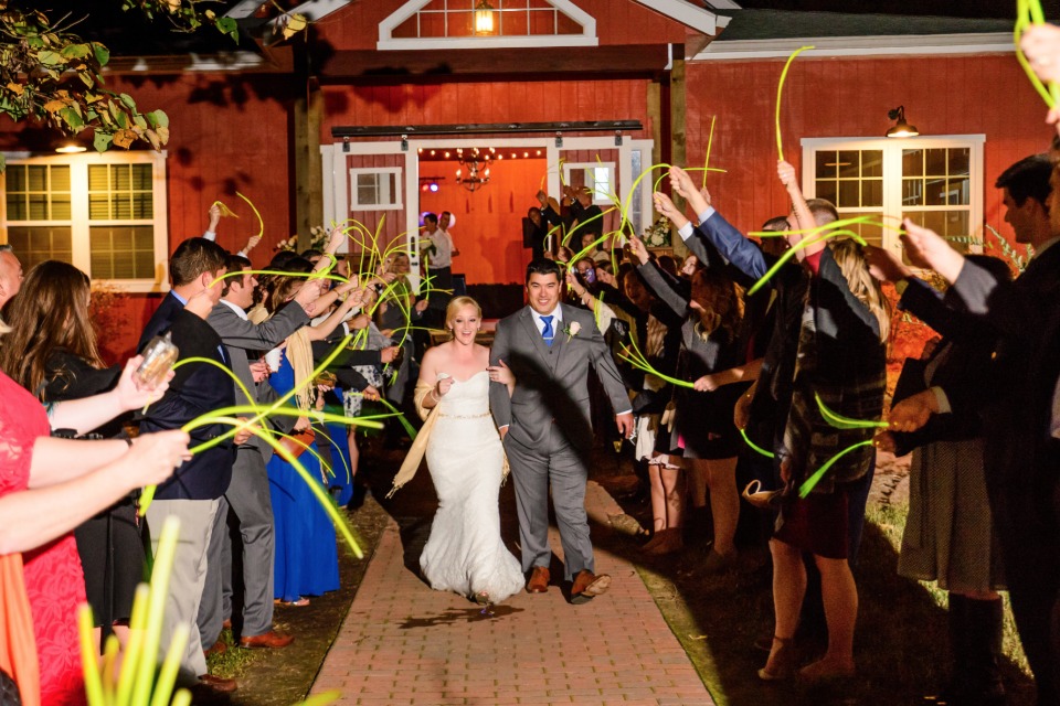 glow stick wedding exit
