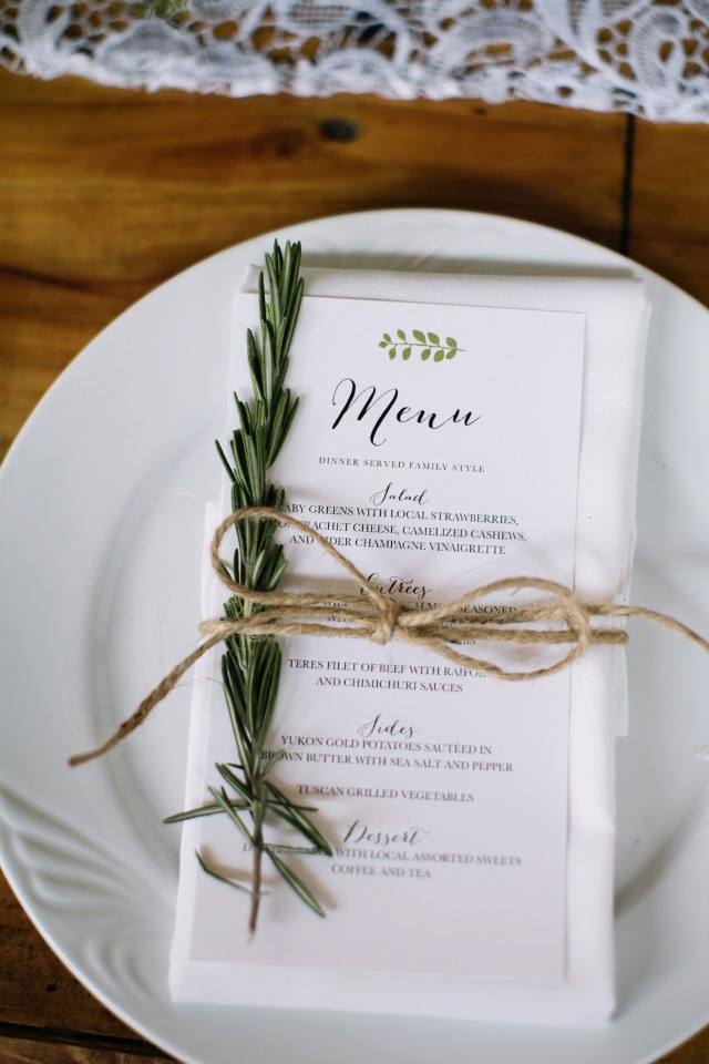 garden party themed place setting