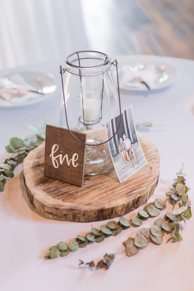 minimal wedding reception table decor
