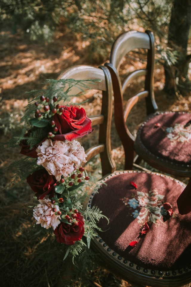 Vintage chair and florals