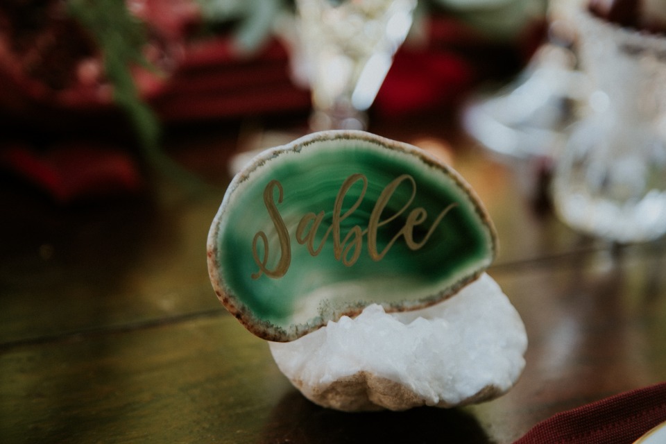 Geo place card idea