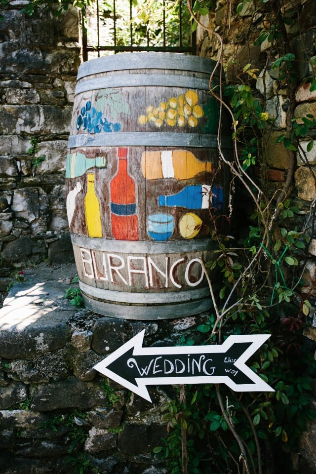 Cute vineyard wedding sign