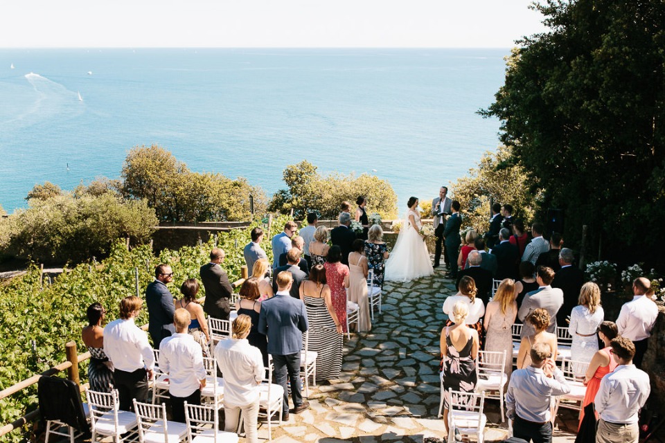 Ocean view terrace wedding