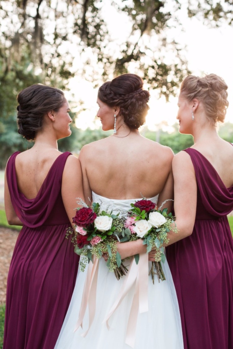Add Some Navy To This Burgundy Garden Wedding at Cross Creek Ranch