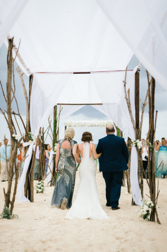 beautiful covered wedding ceremony walkway