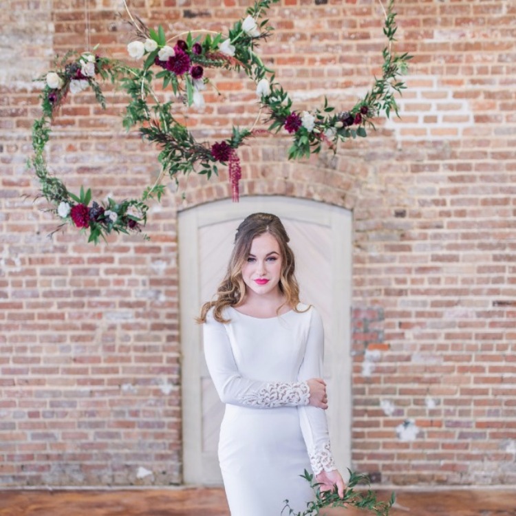 Burgundy Boho Industrial Wedding Ideas, Plus A Floral DIY!