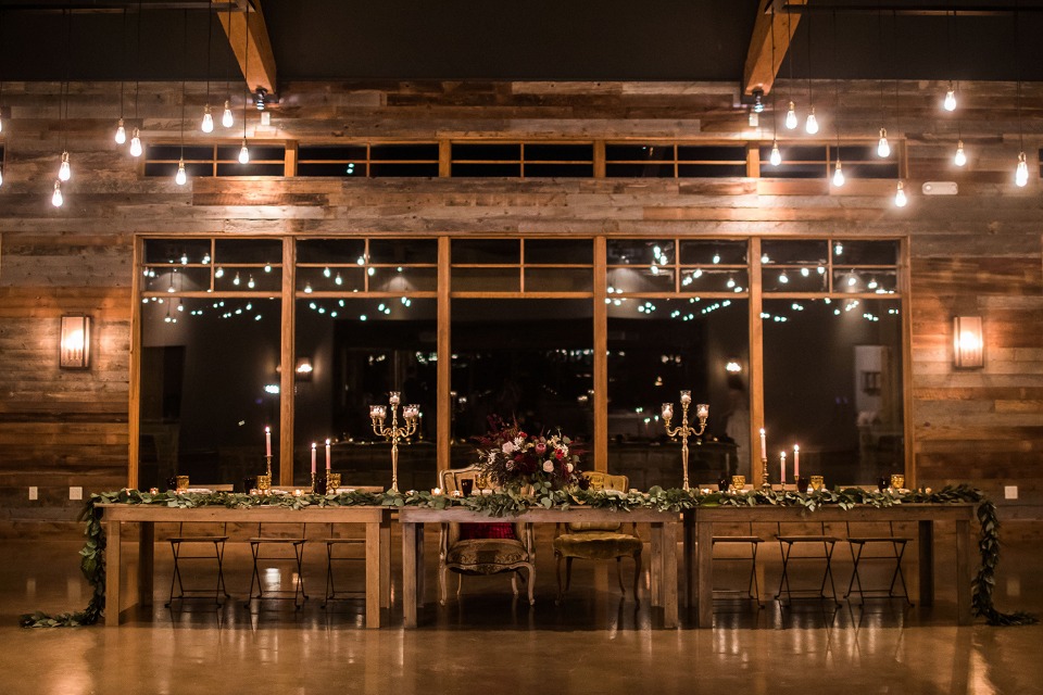 rustic and mysterious wedding table