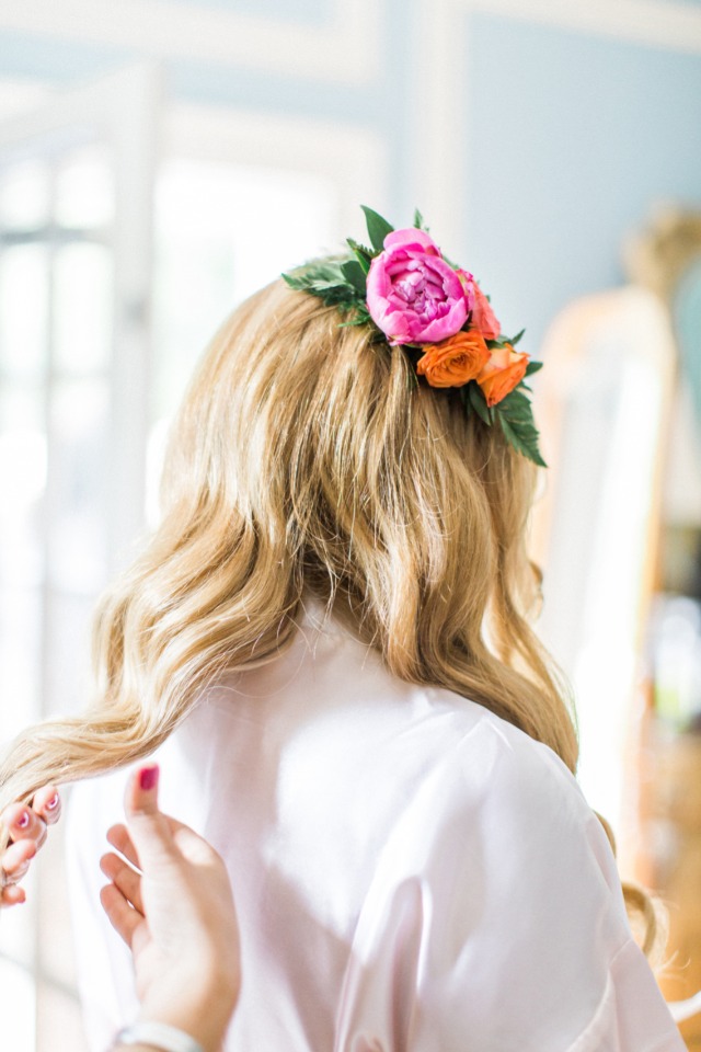 flower hair adornments for the Bride