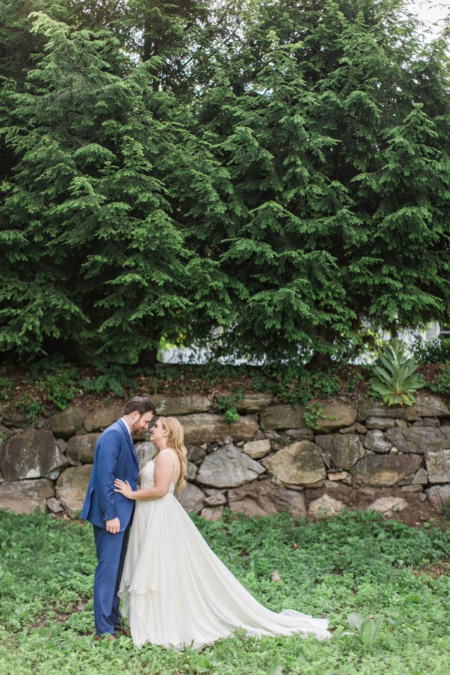 sweet bride and groom portrait idea