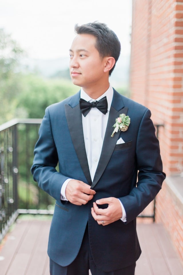 Navy and black suit