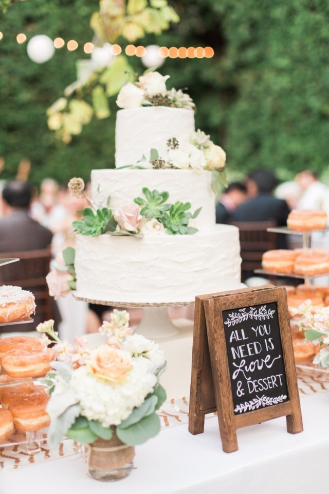 Pretty cake and sign