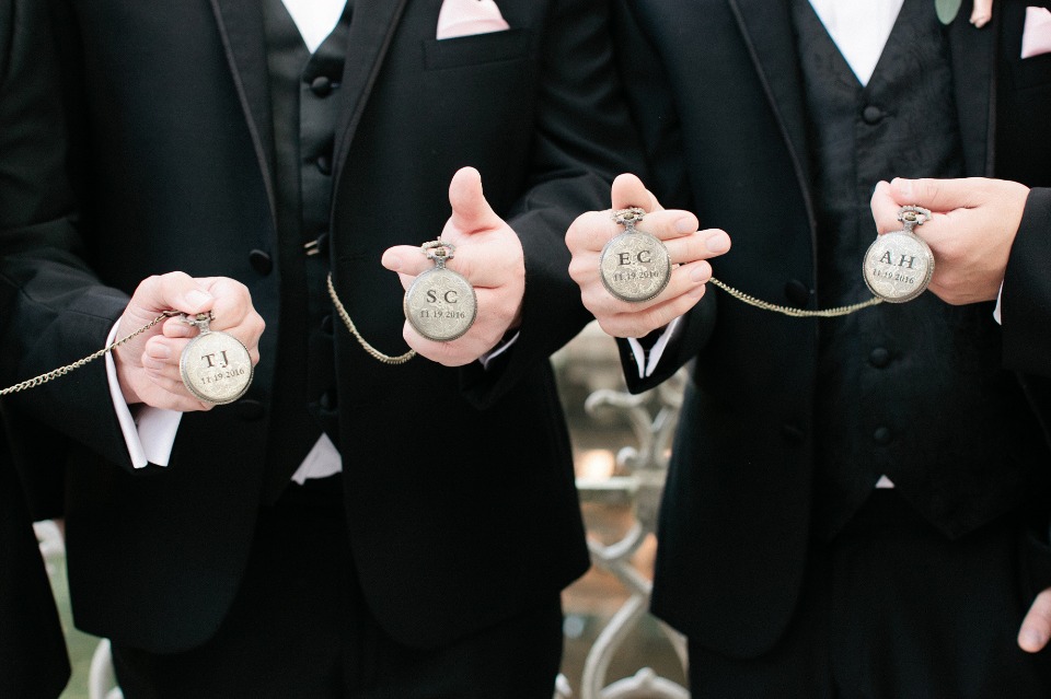 Custom groomsmen pocket watches