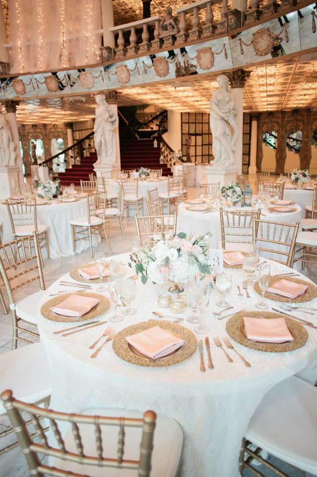 Blush and gold reception
