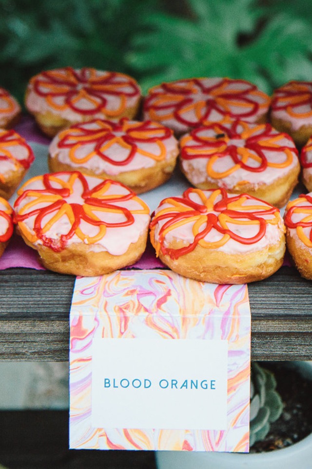 blood orange wedding donuts