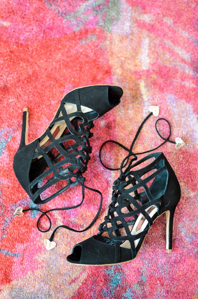 black strappy and sassy heels