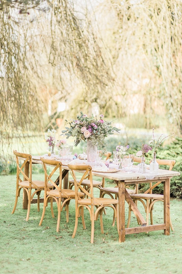 Dreamy outdoor table scape for Spring weddings